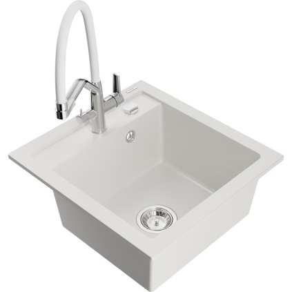 277905 3 mexen vito 1 komorovy granitovy drez 520x490x210 mm drezova bateria duo biela 6503 20 671701 02