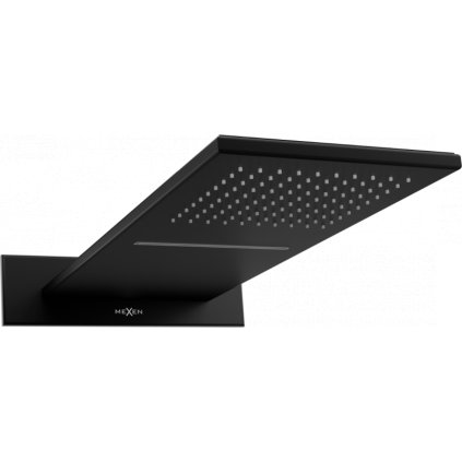 Cap de duș Mexen Waterfall din oțel inoxidabil Slim 50 x 22 cm, negru, 79190-70