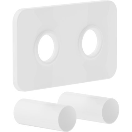 Kit capac pătrat Mexen pentru supape radiator, alb, W910-000-20