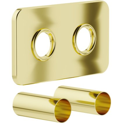 Set de capac pentru supapă de încălzire pătrată Mexen, auriu lucios, W910-000-50