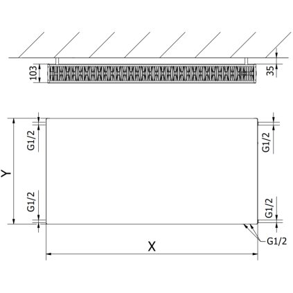 337001 mexen mexen flat cvf22 panelovy radiator 500 x 600 mm spodne pripojenie 819 w antracit w622f 050 060 66