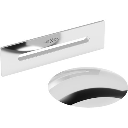 Mexen ClickClack dop de scurgere și capac de preaplin, crom, 5100-01