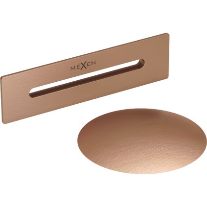 Dop de scurgere și capac de preaplin Mexen ClickClack, cupru mat, 5100-65