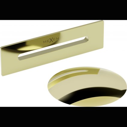 Dop de scurgere ClickClack Mexen și capac de preaplin, auriu lucios, 5100-50