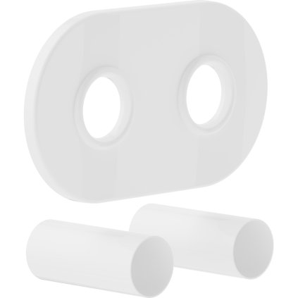 Set de capac rotund pentru supapă de încălzire Mexen, alb, W905-000-20