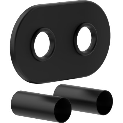 Kit capac rotund pentru supapă de încălzire Mexen, negru mat W905-000-70