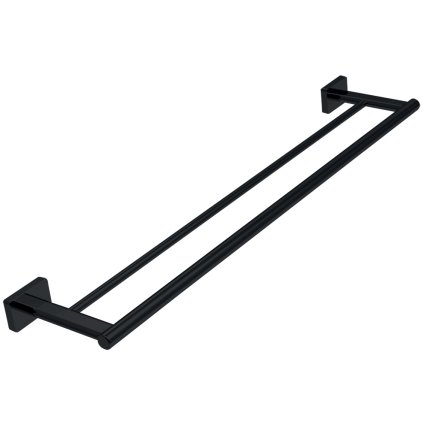 Novaservis - Suport dublu pentru prosoape GRETA 600 mm, negru mat, AGR10BL