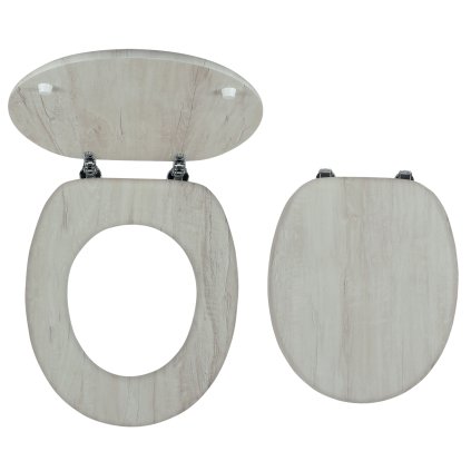 Novaservis - scaun WC, MDF furniruit, balamale metal-crom, WC/DUBVELVET