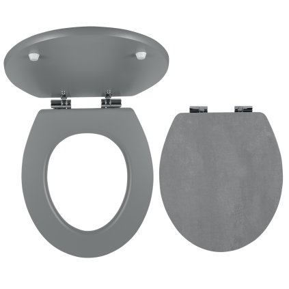 Novaservis - Scaun WC, MDF cu imprimeu, balamale metal-crom, WC/SOFTSTONE2
