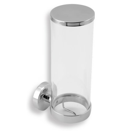 Novaservis - Recipient pentru tampoane cosmetice sticla Metalia 11 crom, 0172.0