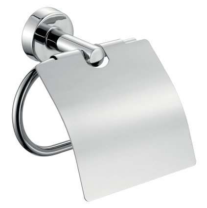 Novaservis - Umeraș pentru hârtie igienică cu capac Mephisto crom, 6838.0