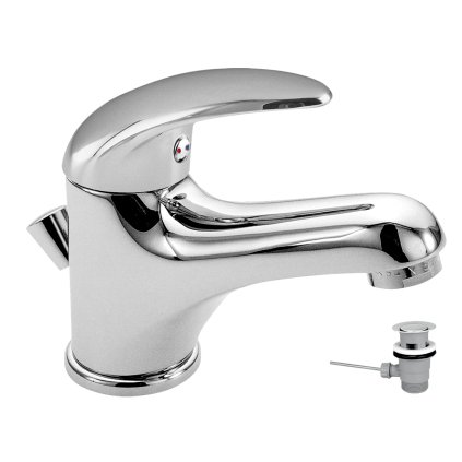 Novaservis Metalia 55, baterie chiuveta cu evacuare, crom, 55001.0