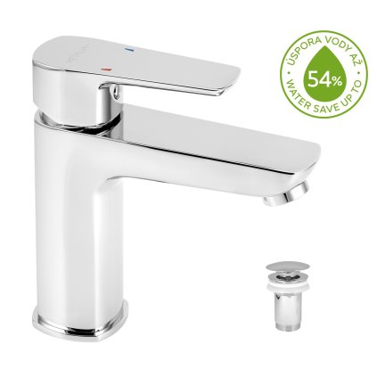 Novaservis Metalia 58, baterie chiuveta cu evacuare, crom 58003.0