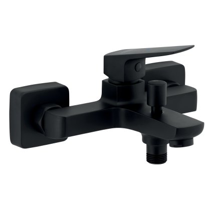 Novaservis Nobless Ego, baterie pentru cada de perete 150 mm, negru mat, 43020/1-5