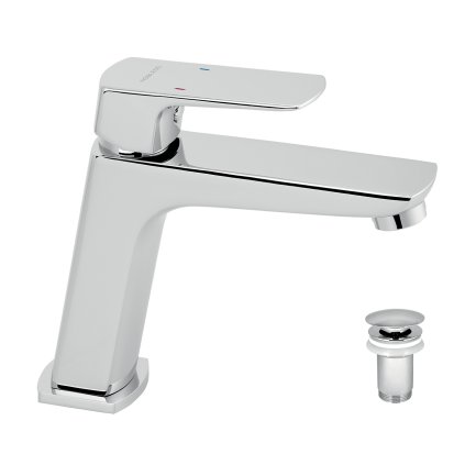 Novaservis Nobless Ego, baterie pentru chiuveta cu dop de scurgere ClickClack, crom, 43003-0