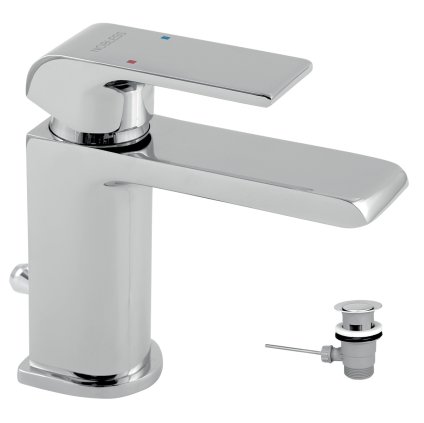 Novaservis Nobless Sharp, baterie pentru chiuvetă cu evacuare, crom 37001.0