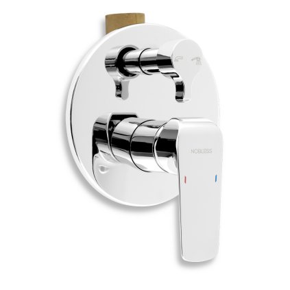 Novaservis Nobless Tina, robinet de baie ascuns cu comutator, crom, 38050R,0