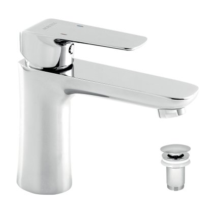 Novaservis Nobless Tina, baterie chiuveta cu set de deșeuri, crom, 38003.0