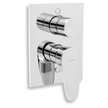 Novaservis Titania Smart, robinet de baie și duș ascuns cu întrerupător, crom, 98050R,0
