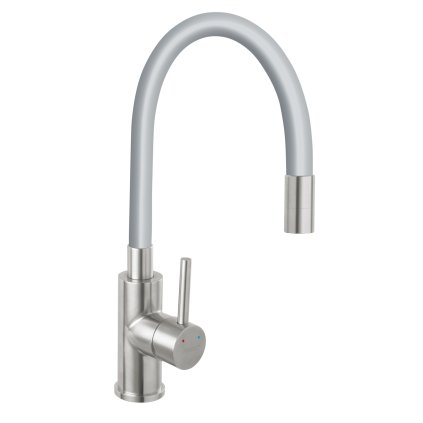 Novaservis, Baterie chiuveta cu elast. umăr, gri-oțel inoxidabil, 70710-4S