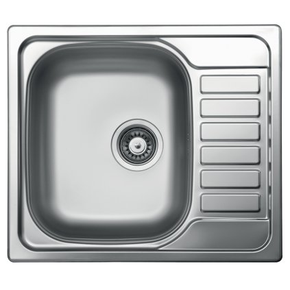 Novaservis, chiuveta de bucatarie cu 1 camera din otel inoxidabil cu zona de scurgere 58x50 cm, otel, DR50/58