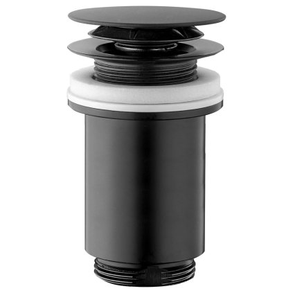 Omp Tea, Iesire lavoar 5/4", click-clack, dop mare, grosime max 80mm, negru mat, 7533.370.5X