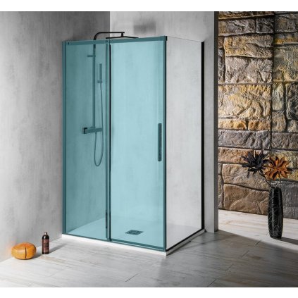 Polysan, perete lateral ALTIS LINE BLACK 1000 mm, sticlă transparentă, înălțime 2000 mm, sticlă transparentă, AL6112B