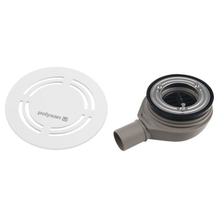 Polysan, sifon tava FLEXIA GEBERIT, deschidere tava 90mm, DN40, alb, 17771