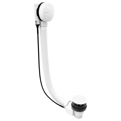 Polysan, set de cada de baie MARBLE cu bowden, lungime 800 mm, alb, 11042.10