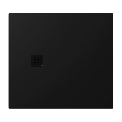 Polysan, cadă de duș TRENECA din marmură turnată cu posibilitate de reglare a dimensiunii 110x100cm, negru mat, 84312.21
