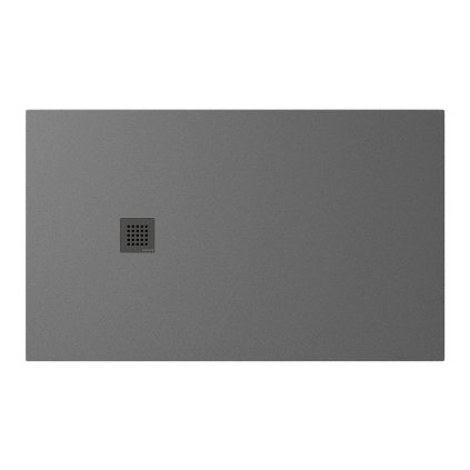 Polysan, cadă de duș TRENECA din marmură turnată cu opțiune de reglare a dimensiunii 150x90cm, gri mat, 84310.31
