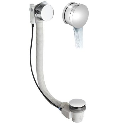 Polysan, Set de baie cu umplutură, bowden, lungime 775 mm, dop 72 mm, crom, 71685