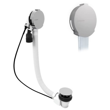 Polysan, Set cadă cu umplutură, bowden, lungime 800 mm, dop 72 mm, crom, 71853