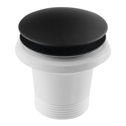 Polysan, deșeuri de baie, Click Clack, pentru căzi fără preaplin, negru mat, 71704B