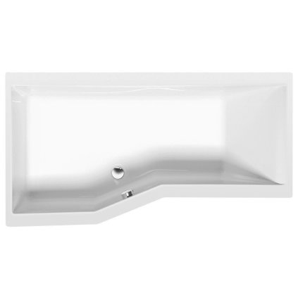 Polysan, VERSYS L cada asimetrică 160x84x70x47cm, alb, 14611