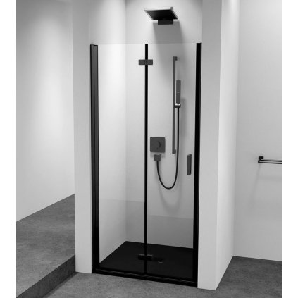 464789 polysan zoom black sprchove dvere do niky 800 mm lave cire sklo zl4815bl 01