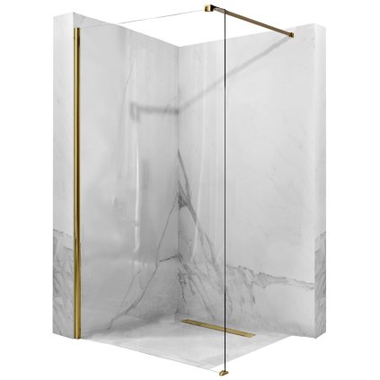 63571 1 rea aero sprchova zastena walk in 100 x 195 cm 6mm cire sklo zlaty profil rea k8440