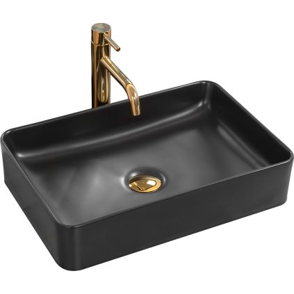 Lavoar Rea Avia, 51 x 35 cm, negru mat, REA-U0843