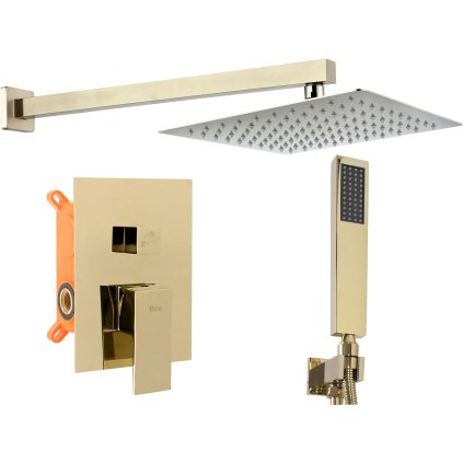 Rea Fenix - set de duș ascuns + cutie, auriu, REA-P8401