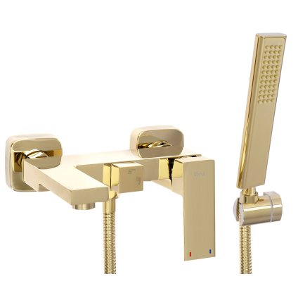 Rea Fenix - baterie cadă cu set de duș, auriu, REA-B5666