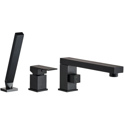 Rea Glen - baterie pentru cada cu 3 orificii, negru, REA-B6630
