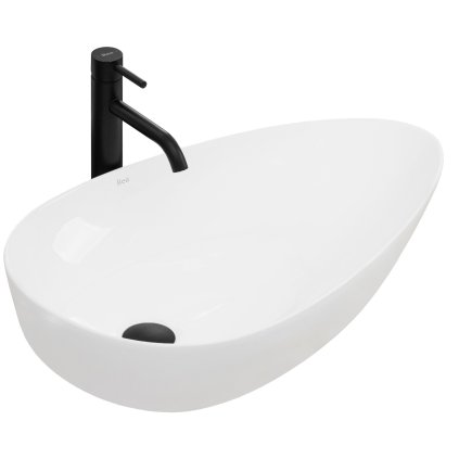 Rea Greta 65, chiuveta blat 66x40 cm, alb, REA-U8537