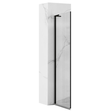 Rea Hugo, paravan de dus 80x200 cm, negru mat, REA-K6607