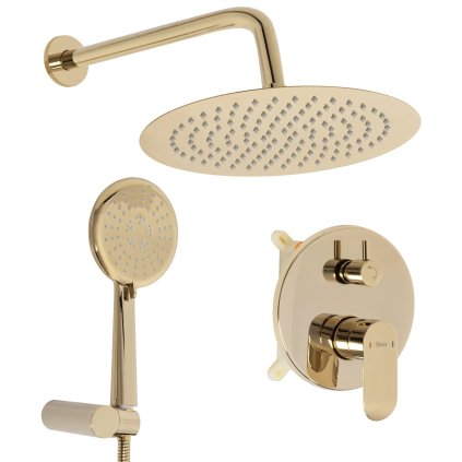 Rea Hyper, set de duș ascuns + BOX, auriu, REA-P2001