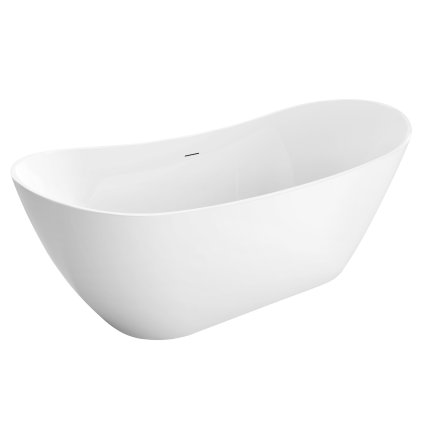195000 4 rea kerrano volne stojaca vana 152x73 cm so sifonom a zatkou click clack biela rea w2002