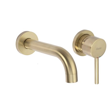 Rea Lungo, baterie pentru lavoar ascuns + CUTIE, auriu mat, REA-B8652