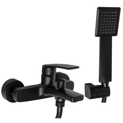 Rea Luppo - baterie cadă cu set de duș, negru, REA-B5770