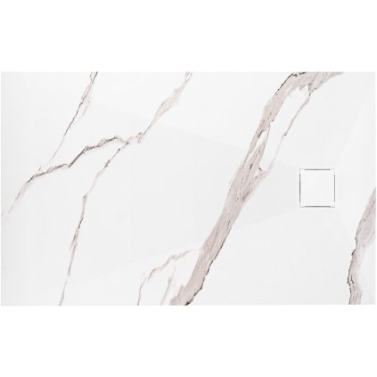 Rea Magnum Carrara, cadă de duș SMC 80x100, model cu piatră albă, REA-K7004