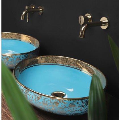 Lavoar Rea Margot, 52 x 40 cm, auriu / albastru, REA-U8709