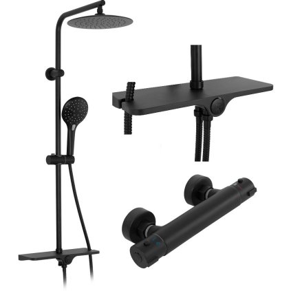 Rea Mike - set de dus, negru, REA-P0550